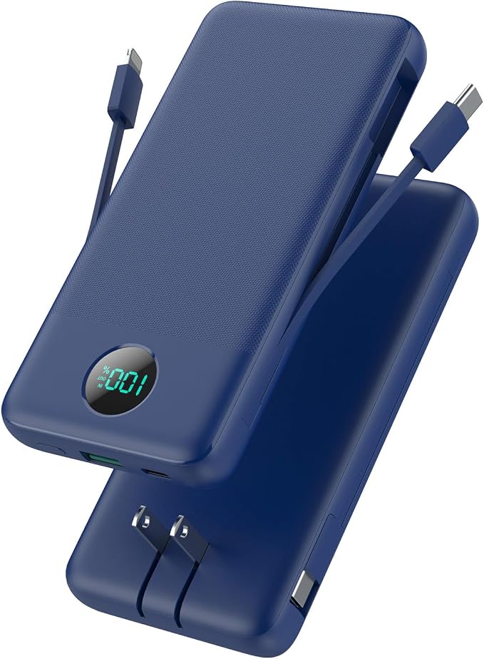 Portable Charger 13800mAh Slim USB C Power Bank by GKUTW