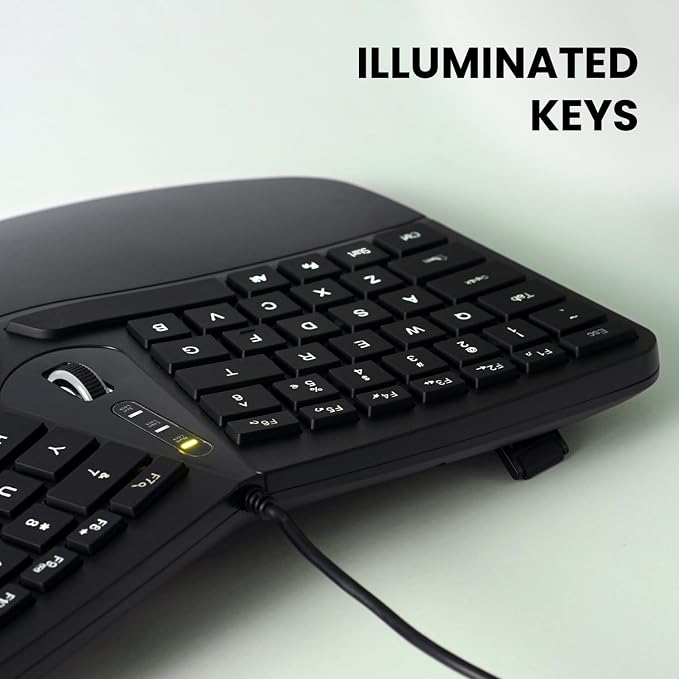 Perixx PERIBOARD-330B, Wired Ergonomic Keyboard - Image 4
