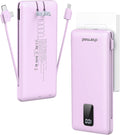charmast Portable Charger with Built-in Cables & Wall Plug, 10000mAh Portable by Charmast