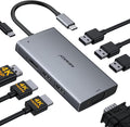 ABIWAZY USB C Docking Station Dual Monitor Adapter by ABIWAZY