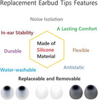 Replacement Earbud Tips Earbud Covers Silicone Tips Ear Gels Fit - Image 6