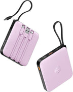 VRURC Portable Charger with Built-in Cable, 10000mAh Power Bank, 22.5W/PD20W by Home