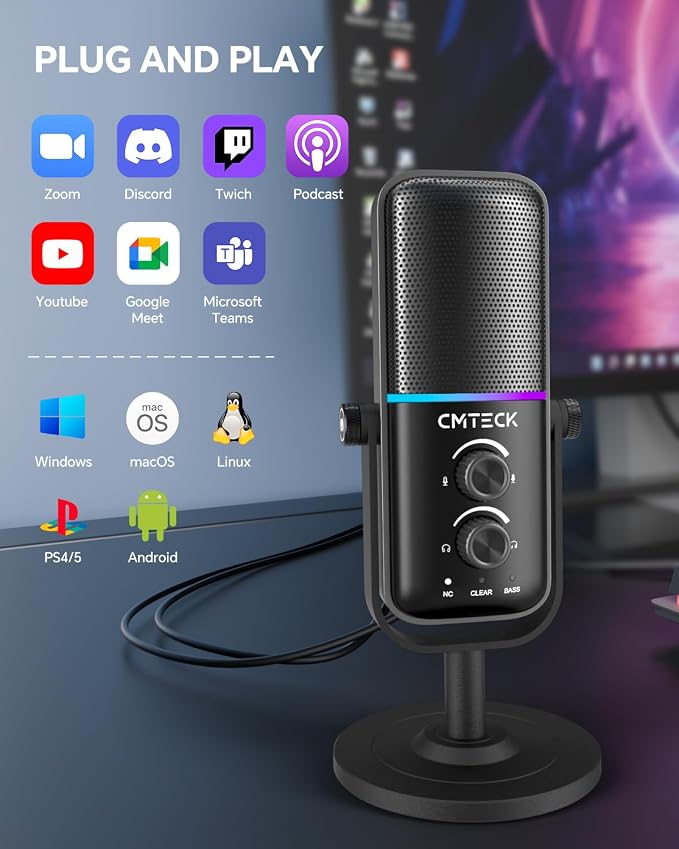 CMTECK USB Microphone for PC, Laptop – Computer Microphone - Image 8