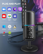 CMTECK USB Microphone for PC, Laptop – Computer Microphone - Image 8