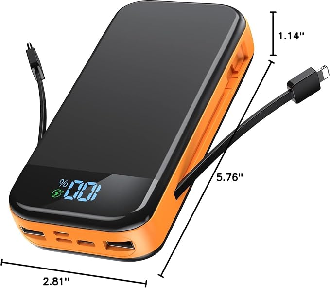 Portable Charger 32000mAh, 22.5W QC 3.0 PD 20W Smart LED Display Fast Charging - Image 8