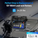 12V 100Ah Marine Starting LiFePO4 Battery Bluetooth, Lithium Battery - Image 5