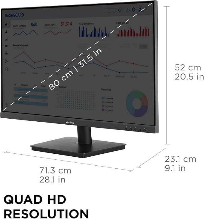 ViewSonic VS3225-2K 32 Inch QHD 1440p IPS Monitor - Image 4