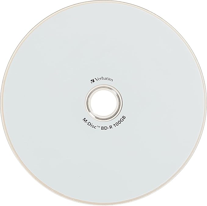 Verbatim M DISC BD-R 100GB 4X White Inkjet Hub Printable Blank Blu-Ray - Image 2