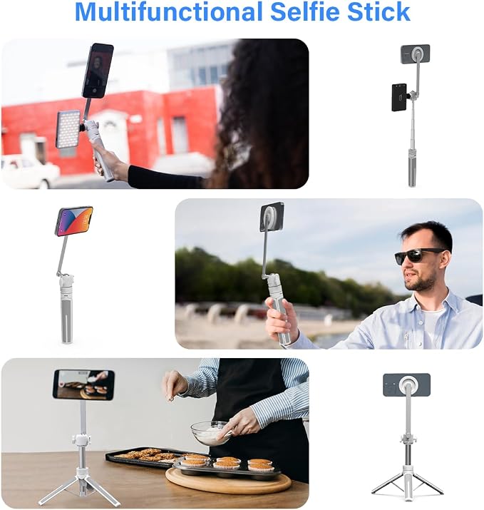 PHOPIK 35" Magnetic Selfie Stick Phone Tripod, Extendable Phone Tripod - Image 7