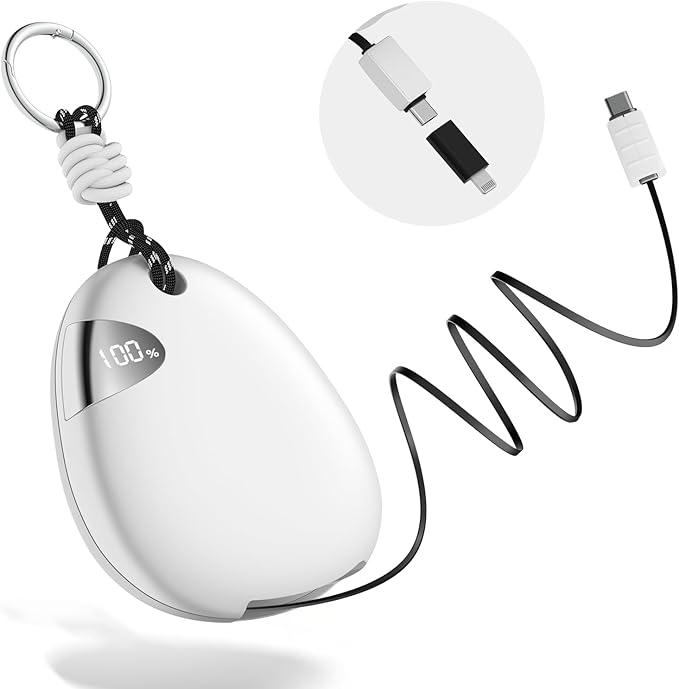 Vivilumens Portable Charger Power Bank 10000 mAh 65CM Fast-Charging Retractable by LightUpExquisiteLife