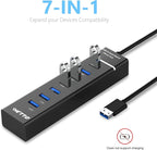 7-Port USB 3.0 Hub, IVETTO Data USB Hub Splitter - Image 3