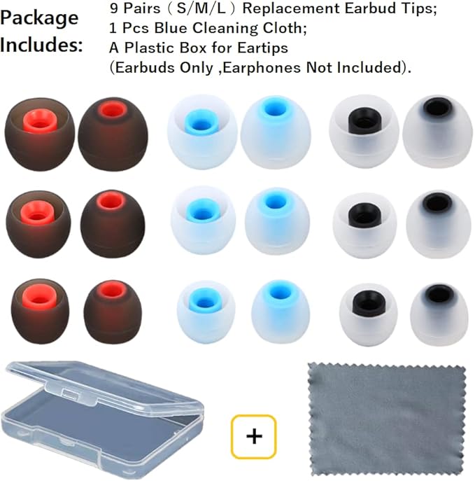 Earbuds Replacement Tips Silicone Earbud Tips Ear Gels Fit - Image 2