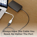 BLACK+DECKER USB C to USB A Adapter, USB C Male to USB Female Adapter Nylon - Image 6