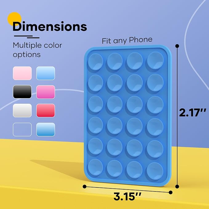Silicone Phone Sticky Grip, Suction Phone Case Mount - Image 6