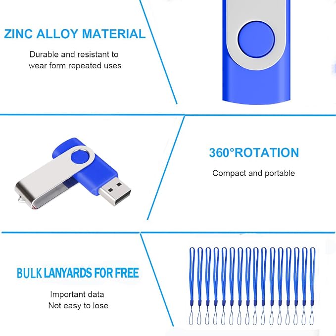100Pack of 16GB Bulk Flash Drives EASTBULL Flash Drives Pack USB 2.0 Thumb - Image 5