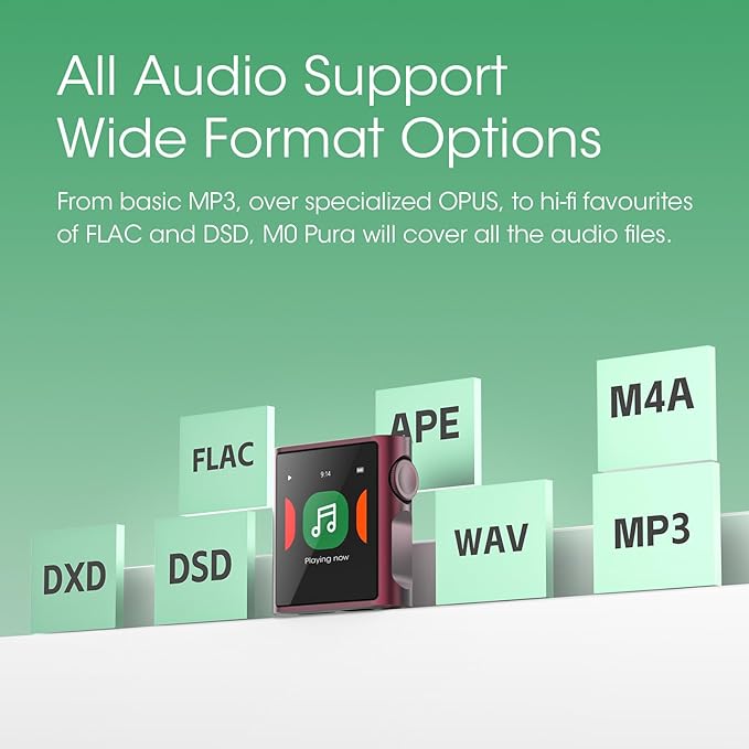SHANLING M0 Pura Hi-Fi MP3 Player, Dual CS43131 DAC, 250mW@32Ω Balanced Output - Image 9