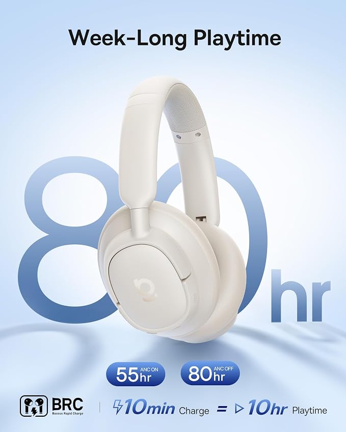 Baseus Bass BH1 NC Adaptive Active Noise Cancelling Headphones, Real-Time - Image 5