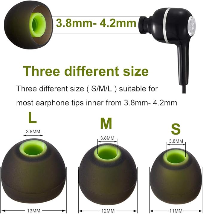 Earbud Tips Soft Silicone Earbuds Replacement Tips Fit - Image 7