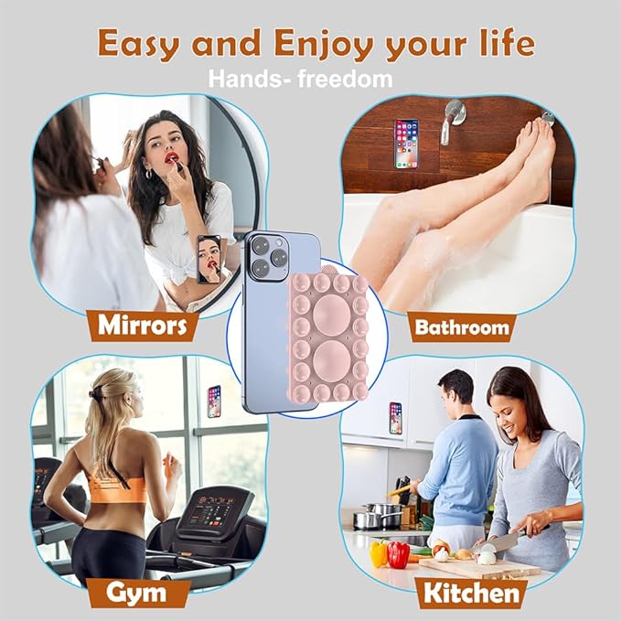 Double Sided Silicone Suction Phone Holder Mount, Compatible - Image 7