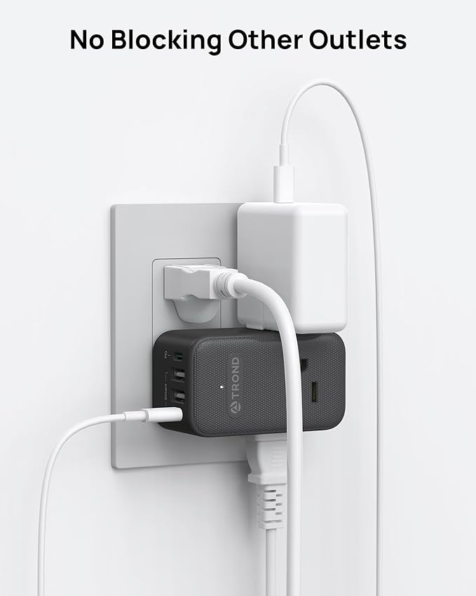 TROND Multi Plug Outlet Extender, 3 AC Outlet Adapter - Image 5