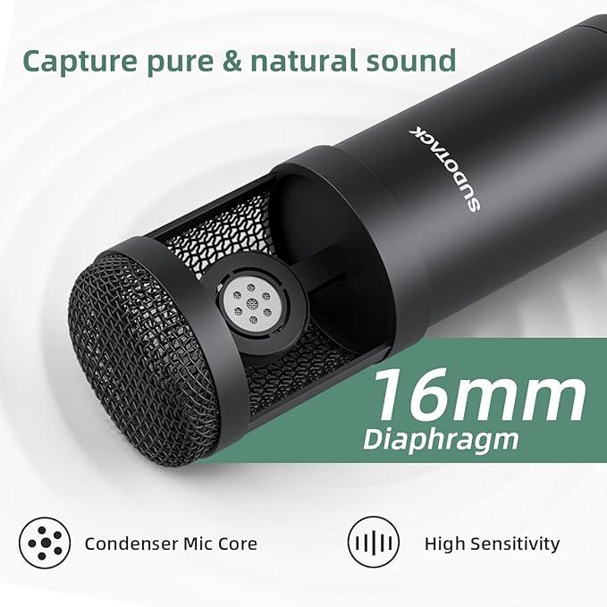 SUDOTACK USB Condenser Podcast Microphone - Image 2