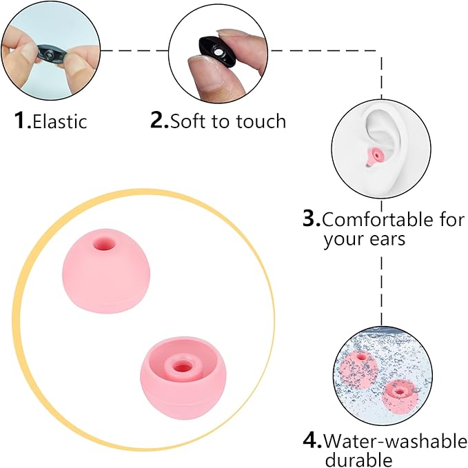 Replacement Earbud Tips Silicone Ear Tips Compatible - Image 6