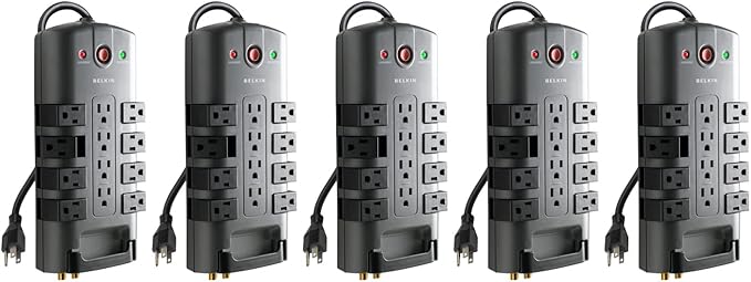 Belkin Surge Protector w/ 8 Rotating & 4 Standard Outlets - 8ft Sturdy by Belkin