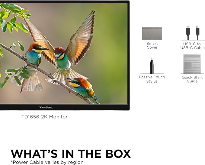 ViewSonic TD1656-2K 16 Inch WQXGA 1600p IPS Touchscreen Portable Monitor - Image 9