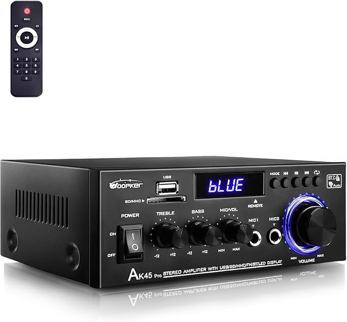 WOOPKER AK45 Pro Amplifier Home Audio Stereo Receivers by WOOPKER