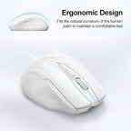 TECKNET Wireless Mouse Rechargeable 4800 DPI Silent USB A & Bluetooth Mouse 6 - Image 8