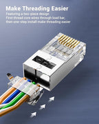 VCE 30-Pack RJ45 Connectors CAT7/CAT6A, Non-Pass-Thru Shielded Modular Plugs - Image 2
