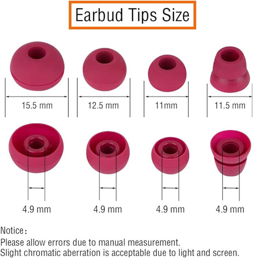 4 Pairs Earbud Replacement Tips Silicone Earbud Tips Compatible - Image 2