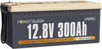 Power Queen 12V 300Ah Deep Cycle Battery, LiFePO4 Lithium Battery, Max.3840Wh by PowerQueen