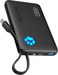 INIU 45W Portable Charger, 10000mAh Built-in USB C Cable Fast Charging Power by INIU