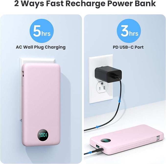 Portable Charger 13800mAh Slim USB C Power Bank - Image 5