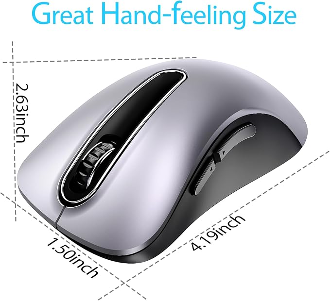 memzuoix 2.4G Wireless Mouse, 1400 DPI Mobile Optical Cordless Mouse - Image 7