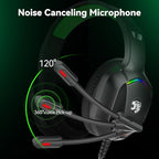 Gaming Headset with Microphone for Pc, Xbox One Series X/s, Stereo Wired Noise - Image 3