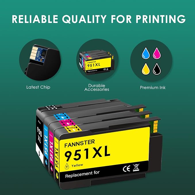 950XL 951XL Ink Cartridges Combo Pack Replacement - Image 4