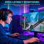 ZealSound Gaming Microphone for PC/Mac/iPhone/Phone – 192kHz/24-bit Podcast Mic - Image 6