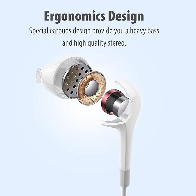 Earbuds Headphones 5 in One Pack, Wired Earbud - Image 4