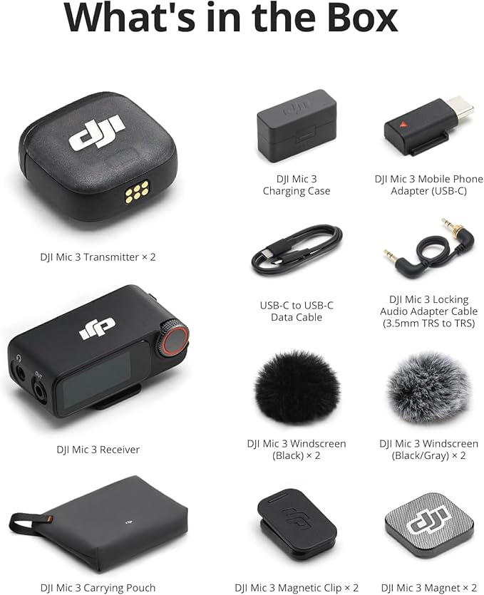 DJI Mic 3, Wireless Microphone for iPhone/Camera/Android, Ultralight, Adaptive - Image 7