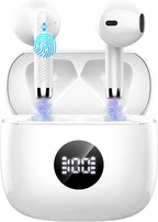 Wireless Bluetooth 5.4 Earbuds, Ear Buds LED Power Display Headphones 6D Stereo by Jxrev