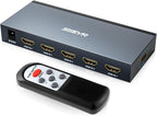 HDMI Switch SGEYR 5x1 HDMI Switcher 5 in 1 Out Multiple HDMI HUB 5 Port Box by SGEYR