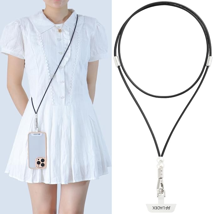cell phone lanyard Detachable Phone Chain Strap Leather 2-in-1 anti theft phone - Image 7