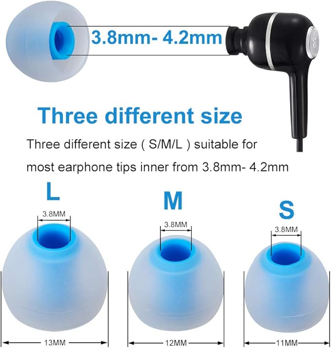 Earbud Tips Soft Silicone Earbuds Replacement Tips Fit - Image 3