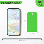 100 Pcs Green Tags with Wires Waterproof Writable Hang Tags with String - Image 2