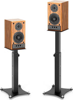 Adjustable Bookshelf Speaker Stands Pair, 20-27.5 Inch All-Metal Heavy Duty by GZGDLJQ