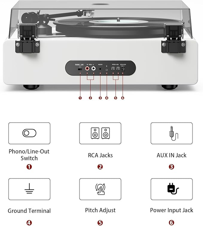 1 by ONE All-in-One Record Player - Image 4