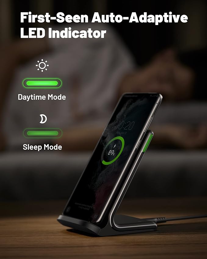 INIU Wireless Charger, 15W Fast Wireless Charging Station - Image 3