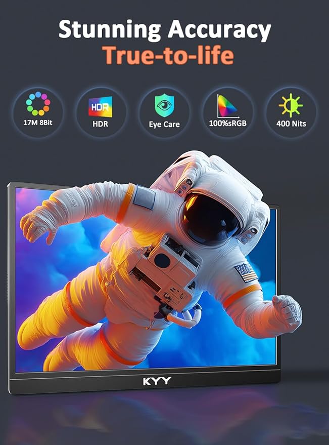 KYY 4K Portable Monitor 15.6" Portable Monitor - Image 3